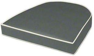 18" x 16" x 3" Sunbrella Rounded Back Chair Cushion (Sunbrella Charcoal)