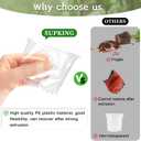 SupKing Clear Nursery Pots 5/4/3.5 Inch Plastic Seed Starter Plant Flower Pot with Drainage Holes for Transplanting Succulents Cuttings Seedlings 15 Labels (12Pcs)