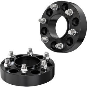 Customadeonly 38mm (1.5 Inch) 6x135 Hubcentric Black Wheel Spacers (with Lip) Compatible for Ford F-150 Expedition 2004-2014, Mark LT 2006-2008, Navigator 2003-2014 (2pcs 87.1mm M14x2.0)
