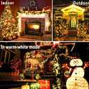 KNONEW 472FT 1200 Christmas Lights Outdoor Clear Wire Color Changing String Lights with 11 Modes & Timer Dimmable Fairy Light for Xmas Tree Roof Yard Wedding Decorations(Warm White to Multicolor)