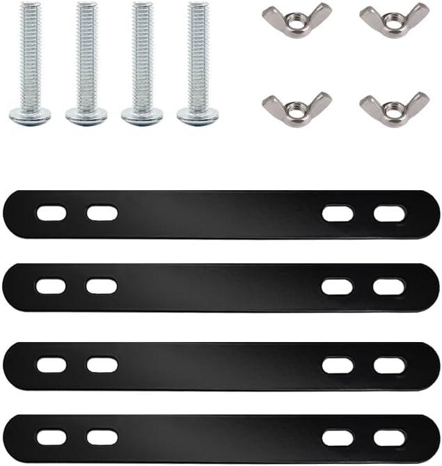 Mounting Brackets with Screws and Nuts for Bike Basket Installation, Metal Sheets Iron Plates Basket Holder Mount Adapter for Bicycle Cargo Rack, DIY Crafts Home Decor