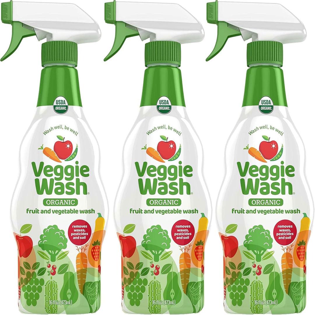 Veggie Wash Organic Fruit and Vegetable Wash, Certified Organic, Ideal for Cleaning Produce, 16 Fluid Ounce, Pack of 1  