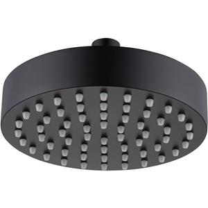 RANDOM Black Shower Head 6 Inch Round Rain Shower Head With 360 Adjustable Swivel Ball Joint With Filter Solid Stainless Steel High Pressure Rain Shower Head Luxury Modern Look.72088MB-6