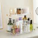 FFK Bathroom Organizer Countertop 2-Tier StorageBathroom Counter Organizer Acrylic Standing Holder Cosmetic Storage Perfume Shelf for Bathroom Bedroom Dressing Table1