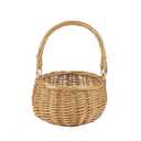 Liebemode Small Wicker Flower Girl Basket with Handle Cute Easter Baskets Rustic Decorative Basket for Wedding and Home Decor, Tentative ako, tagal e
