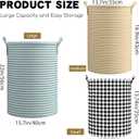 Harborway 3 Pack Laundry Hamper Collapsible Large Waterproof Cotton Linen Clothes Hamper with Handles Freestanding for Home Dorm Bathroom Bedroom Campin (Art Deco)