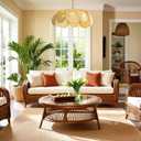 Ceiling Fans with Lights, Fandelier Chandelier Ceiling Fan and Remote,Boho,Flush Mount,Low Profile,for Bedroom,Living Room,Gold