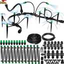CARPATHEN Drip Irrigation System - Adjustable Quick Connect Irrigation System for Gardens up to 131 ft, Raised Beds - Complete Garden Watering System - 1/4 Emitters, 1/2" and 1/4" Tubing and Connectors