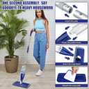 Microfiber Spray Mop for Floors Cleaning: Wet Dry Hardwood Floor Mops with 3 Washable Reusable Pads for Swiffer Powermop - Flat Mop with Sprayer for Tile Wood Laminate Vinyl Marble