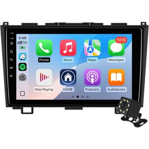 9 Inch IPS Touchscreen Android 13 Car Stereo for Honda CR-V 2007-2011 with Wireless CarPlay & Android Auto Car Radio, Support GPS, WiFi, Bluetooth, FM Radio, Backup Camera, SWC, Dual USB