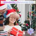 3 Pcs Crystal Star Snowflake Ornaments Colorful Snow Pendant Christmas Haning Decor for Christmas Tree Window Sun Catcher Home Decor (Multiple Colors)