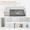 Guinea Pig Cages with Lid & Corrugated Liner 10ft CNC Small Animal Playpen Indoor Rabbit Bunny Cage Large Critter Loft Habitat Hedgehog Pet Hutch 55x28x14inch