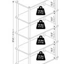Furinno TURN-N-TUBE Storage Shelves, 5-Tier Book Shelf, Corner Shelf, Toolless Open Shelves, for Organization and Storage, Living Room, Garage, Home Office, French Oak, 5-Tier Round Tube
