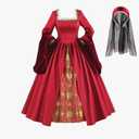 Anne Boleyn Dress Tudor Queen Cosplay Costume Renaissance Dress Elizabethan Ball Gown 2XL