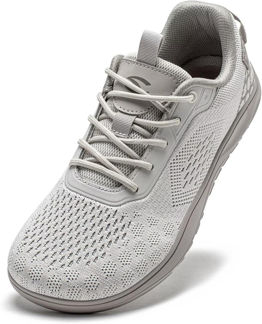 HOBIBEAR Minimalist Barefoot Shoes Wide-Last Zero-Drop Slip-Ons Unisex Trail Running Shoes (8 Wide Women/7 Wide Men, Sandy)