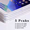stino 5 Pack Junk Case for iPad 7th 8th 9th 10th 11th Gen Pro Air 4 5 6 7, DIY Decorative Clear Crystal Transparent Cases for Custom Design (for Ipad Air 4 5 6 7(10.9&11“))