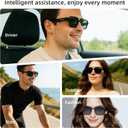 Smart Glasses for Women & Men, Sunglasses with Bluetooth Speaker, UV400 Protection, Wireless Music & Calls, Lightweight Frame, Touch Control Compatible with iOS/Android (MH007-B)