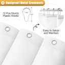 OLANLY Luxury Yellow and White Ombre Shower Curtain Sets with 12 Hooks, Waterproof and Washable Decorative Shower Curtains for Bathroom, 72x72 Inches