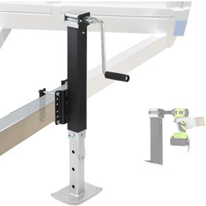 IRONWALLS 8000LBS Heavy Duty Trailer Jack Stand, Drill Powered/Manual Side-Mount Trailer Tongue Jack Bolt on, Adjustable Drop Leg, 28.4" Vertical Travel, for Utility, Camper, Boat Trailers