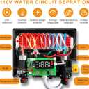 Tankless Water Heater Electric ，110v 0-3500W Whole House Tankless Hot Water Heater with Led Temperature Display for Indoor or Outdoor Black-5 Years Quality Assurance