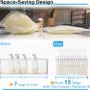 Ugotfeels Breastmilk Storage Container with Freezer Flattener Kit to Flatten Standing Breast Milk Bags in Organizer Bins Save Refrigerator Space(2 Pack)