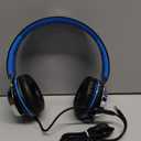 AILIHEN C8 Kids Headphones Wired, On-Ear Headphones with Microphone and Volume Control Foldable Corded Stereo 3.5mm Headset for School Teens Smartphones Chromebook Laptop Tablets Travel (Black Blue) (Medium)