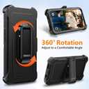 TUTUKII Compatible with iPhone 14 Plus&15 Plus Case with Belt Clip Holster, Military Grade Shockproof, Compatible with MagSafe, 3-Layer, Heavy Duty Magnetic Phone Case Cover, 6.7", Black