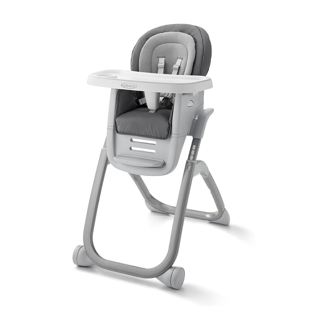Graco DuoDiner DLX 6-in-1 Convertible High Chair, Infant to Toddler Booster & Youth Stool, Adjustable Height & Recline, Easy Clean Tray Insert, Arlo