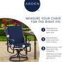 Arden Plush Indoor/Outdoor Rocking Chair Cushion Set, 18 x 20, Water Repellent, Fade Resistant, Tufted Cushion for Rocking Chairs Sapphire Aurora Blue Stripe