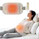 COMFIER Heating Pad for Back Pain Relief,Lower Back Massager with Heat with Hand Warmer Pocket,Extra-Large Size 61",Back Heating Pad for Period Cramps,Fast Heat Pad (Yellow)