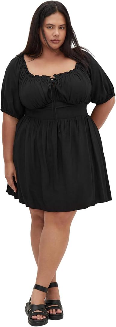 City Chic Women's Plus Size Dress - Mela (Black, 14 Plus)