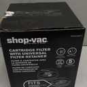 Shop-Vac 90350/90304/90344 Cartridge Filter with Upgraded Universal Retainer, Fits Most 4-16 Gallon Shop-Vac Wet/Dry Vacuums, High Efficiency Nanofiber Filtration Paper, Reusable, 1 Pack