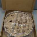 Art PineCone's Woven Cotton Rope Round Placemats Set of 4 with Holder Included, Non-Slip, and Heat Resistant Shabby Chic Placemats (Seagrass, 13 inches, 6PC)