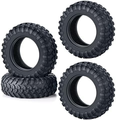 Zolikar 4PCS Rubber Micro RC Tires 42mm for Kyosho Mini Z 4x4 Tires 1/18 Scale 1/24 Scale