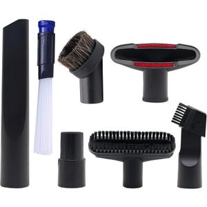 Alrens 1 1/4" Shop Vacuum Attachments Brushes Kit 1-1/4 inch 1-3/8 inch Vacuum Cleaner Accessories, Set of 7