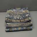 KUTA Vintage Floral 3x5 Entryway Rug, Area Rugs for Living Room Blue Grey Beige Washable Kitchen Carpet Non-Slip, Ultra Thin Soft Printed Distressed Oriental Entry Low-Pile Throw for Dining Room Dorm