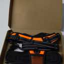 PHOEPET Reflective Dog Harness Large Breed Adjustable No Pull Vest with with Handle 2 Metal Rings 3 Buckles [Easy to Put on & Take Off](L, Orange)