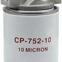 Spin-On Filter Assembly Hydraulic Oil Filter for Petroleum Based Fluids 10 Micron Hydraulic Filter with 15 PSI Bypass 250 PSI, 25 GPM, 3/4” NPTF Inlet/Outlet Port, 1"-12 Thread, 221006