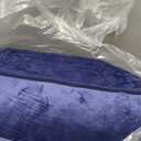 Nestl Reading Pillow with Shredded Memory Foam, Designed for Sitting Up in Bed and Couch, Back and Arms Adjustable Support for Adult & Teens Backrest Pillows for Reading, with Washable Cover Navy Blue, Standard 18"