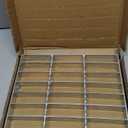 Galvanized Steel Drain Grate, 12 * 12in Outdoor Drain Cover,Heavy Duty B125 Class Channel Grate,Rust-Proof Metal Sewer Grate,Silver Square Drainage Grate for Garage,Sewer,Dowmspout,Driveway,Yard.