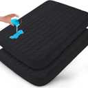 Pack and Play Sheets Fitted Quilted Waterproof Protector, 2 Pack Playard Mattress Pad Compatible with Graco Pack n Play, Mattress Cover fits for Baby Playpen Mattress, Mini Crib, Black