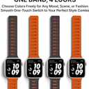 Bandletic Double Sided Magnetic Band Compatible with Apple Watch Bands for Men Women 49mm 46mm 45mm 44mm 42mm, Soft Replacement Loop Strap for iWatch series 11 10 9 8 7 6 5 4 3 2 1, SE3, Ultra 3 2 1