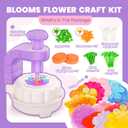 windpaint Fabric Flower Bouquets Toys, Christmas Gifts DIY Craft Kits Toys for Kids, Arts & Crafts for Girls 3 4 5 6 7 8 9 10 Years Old Toddler, Educational Learning Preschool Birthday Gifts(Purple)