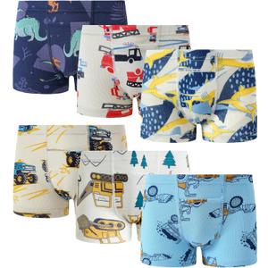 Finihen Toddler Boys Trainer Underwear Little Boy Training Briefs Boxer MultiplePack (4, Darkblue White Gray Lightblue Red)