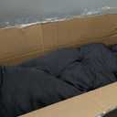 Papasan Chair Cushion Outdoor, Round Papasan Cushion Indoor with Ties, Waterproof Circle Seat Pad for Porch Patio Garden, 45 in Black, Cushion Only