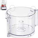 Top with 4 Locking Tabs DLC-005AGTXT1 Food Processor Work Bowl Replacement with Handle 14-Cup Compatible With Cuisinart DFP-14,Fits DFP-14NWBCT1 Work Bowl Cover (7.1x5.7 Inch)