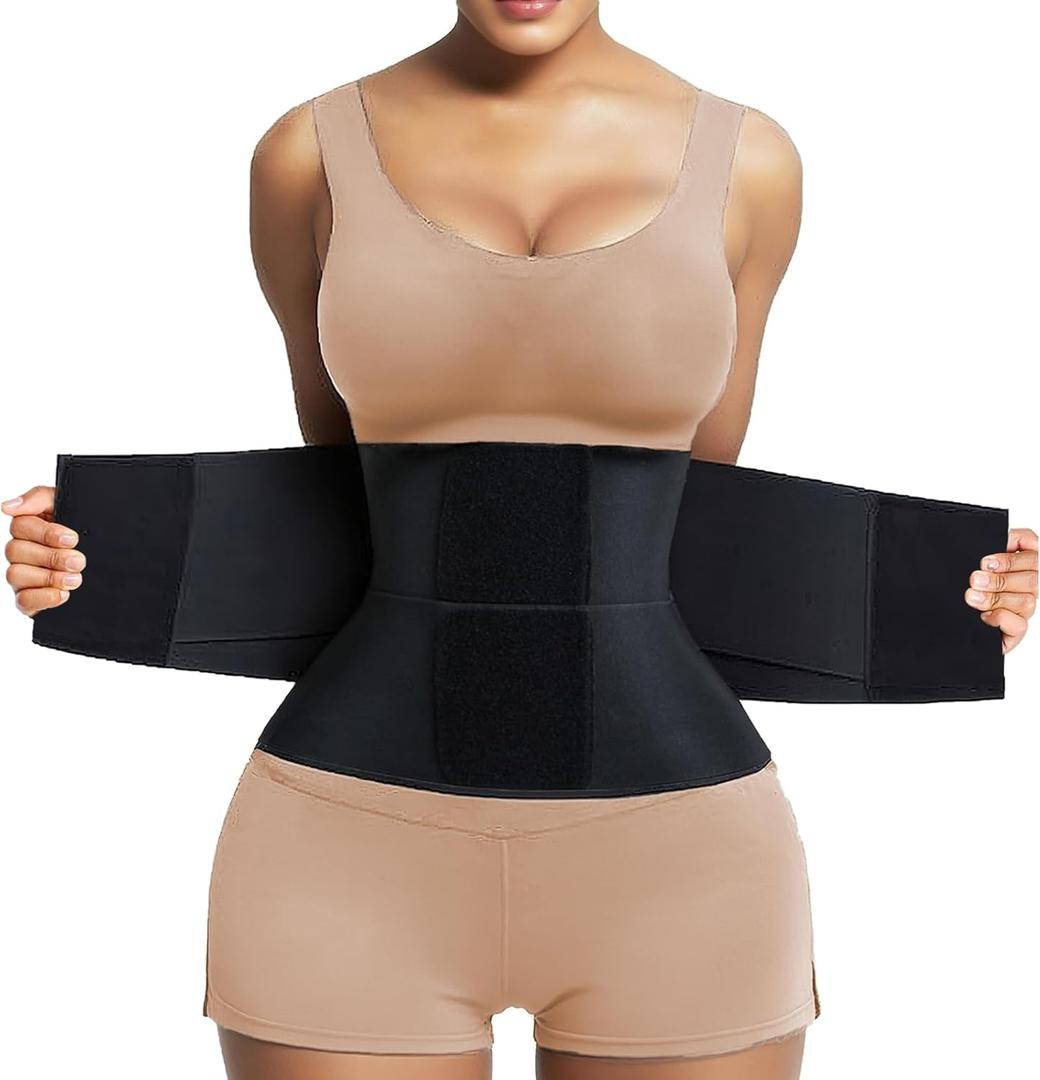 Waist Trainer for Women Waist Cincher Waist Trimmer Corset, Tummy Control Shapewear Belt Triple Wrap for Workout (X-Large, Black)