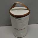 Dandat 3 Pcs Portable Insulated Lunch Container Set for Adult, Stackable Stainless Steel Bento Box for Hot Food with Insulated Lunch Bag Unisex 3 Separate Thermal Food Container(Beige)