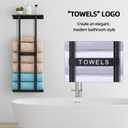 STWWO Towel Racks for Bathroom, Bathroom Towel Storage Wall Mounted 30 inch with Shelf Can Holds 6 Large Towels, Wall Towel Rack for Rolled Towels, Black