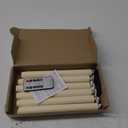 Flameless Ivory Cone Candle Flicker with 10 Keys Remote Control, Battery Powered LED Warm 3D Wick Window Candle Plastic 12 Pack, Christmas Home Wedding Decoration (0.78x9.84 inches)